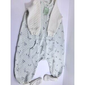 Tealbee Dreamsie Sleep Sack Walker 3T-4T Mint Green Quilted Footed Pajamas